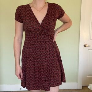 Maroon Wrap Dress
